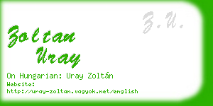 zoltan uray business card