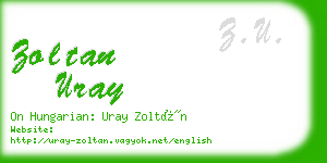 zoltan uray business card